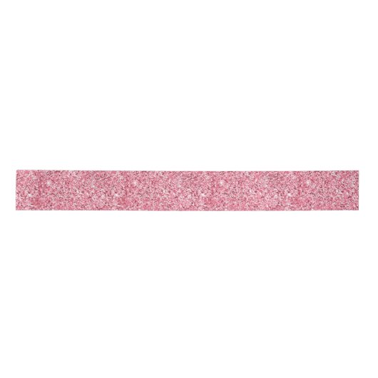 Girly Pink Glitz Glitzer Satinband (Vorderseite)