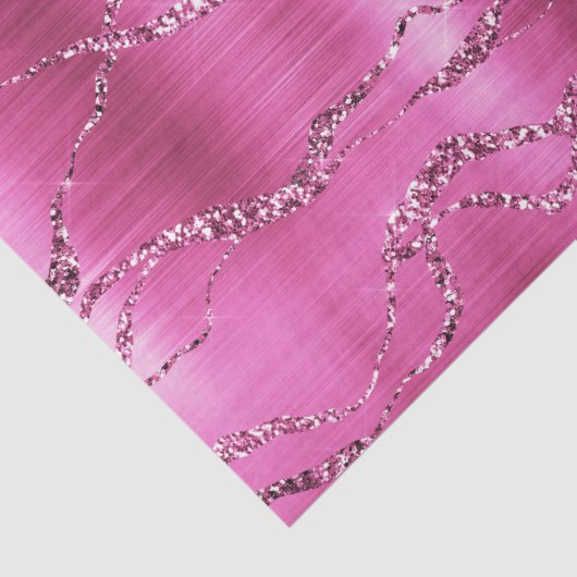 Girly Pink Glitz Glitzer Seidenpapier (Detail)