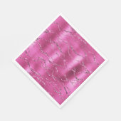 Girly Pink Glitz Glitzer Serviette (Ecke)
