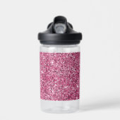 Girly Pink Glitz Glitzer Trinkflasche (Vorne)