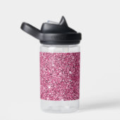 Girly Pink Glitz Glitzer Trinkflasche (rechts)