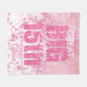 Girly Pink Glitzer 15. Geburtstag Fleece Blanket (Vorderseite (Horizontal))