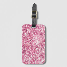 Girly Pink Glitzer Confetti Gepäckanhänger