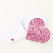 Girly Pink Glitzer Confetti Notizblock (Innenseite)