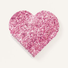 Girly Pink Glitzer Confetti Notizblock