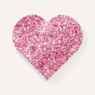 Girly Pink Glitzer Confetti Notizblock