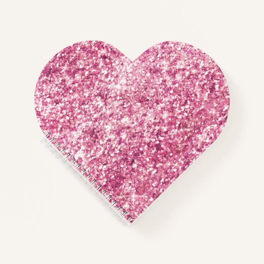 Girly Pink Glitzer Confetti Notizblock (Vorderseite)