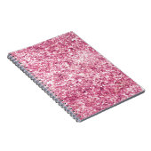 Girly Pink Glitzer Confetti Notizblock (Rechte Seite)