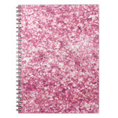 Girly Pink Glitzer Confetti Notizblock (Vorderseite)
