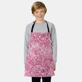 Girly Pink Glitzer Confetti Schürze (Getragen)
