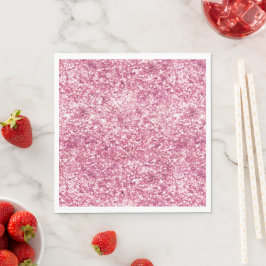 Girly Pink Glitzer Confetti Serviette