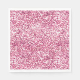 Girly Pink Glitzer Confetti Serviette