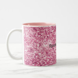 Girly Pink Glitzer Confetti Zweifarbige Tasse