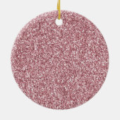 Girly Pink Glitzer Eyelashes Keramik Ornament (Hinten)