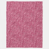 Girly Pink Glitzer Fleecedecke (Vorderseite)