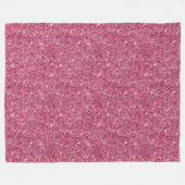 Girly Pink Glitzer Fleecedecke (Vorderseite (Horizontal))