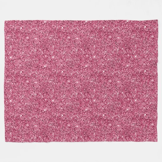 Girly Pink Glitzer Fleecedecke (Vorderseite (Horizontal))
