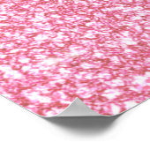 Girly Pink Glitzer gedruckt Poster (Ecke)