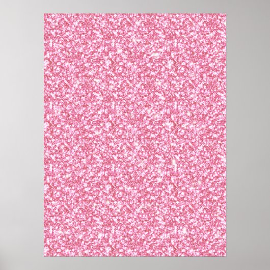 Girly Pink Glitzer gedruckt Poster (Vorne)