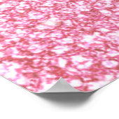 Girly Pink Glitzer gedruckt Poster (Ecke)