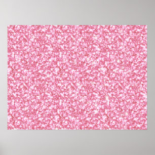 Girly Pink Glitzer gedruckt Poster