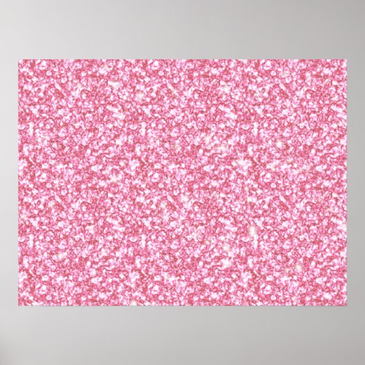 Girly Pink Glitzer gedruckt Poster (Vorne)