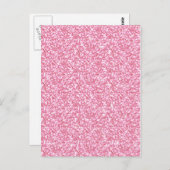 Girly Pink Glitzer gedruckt Postkarte (Vorne/Hinten)