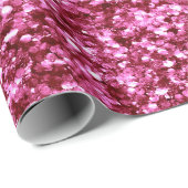 Girly Pink Glitzer Geschenkpapier (Rolleneckpunkt)