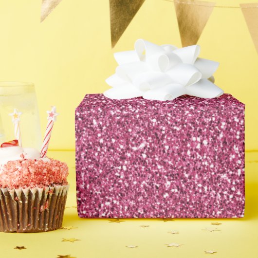 Girly Pink Glitzer Geschenkpapier (Geburtstagsparty)