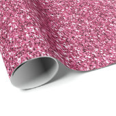 Girly Pink Glitzer Geschenkpapier (Rolleneckpunkt)