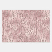 Girly Pink Glitzer Geschenkpapier Set (Vorderseite 3)
