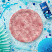 Girly Pink Glitzer Giraffe Print Pappteller (Party)