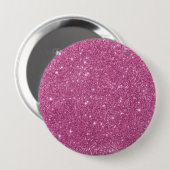 Girly Pink Glitzer Glam Button (Vorne & Hinten)