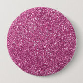 Girly Pink Glitzer Glam Button (Vorderseite)