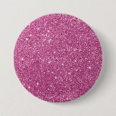 Girly Pink Glitzer Glam Button (Vorderseite)