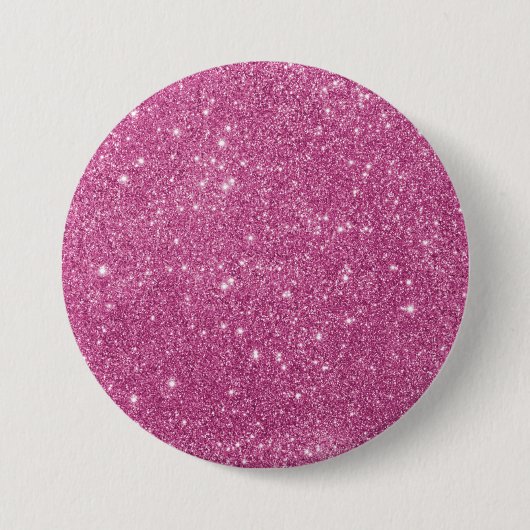 Girly Pink Glitzer Glam Button (Vorderseite)