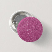 Girly Pink Glitzer Glam Button (Vorne & Hinten)