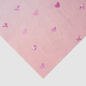 Girly Pink Glitzer Glam Hearts Aqua Gefärbte Krawa Seidenpapier (Detail)