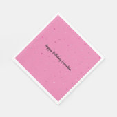 Girly Pink Glitzer Glam Hearts Serviette (Ecke)