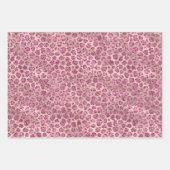 Girly Pink Glitzer Glitz Leopard Print Geschenkpapier Set (Vorderseite 3)