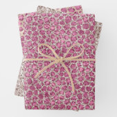 Girly Pink Glitzer Glitz Leopard Print Geschenkpapier Set (Beispiel)