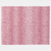 Girly Pink Glitzer Leopard Ombre Fleecedecke (Vorderseite (Horizontal))