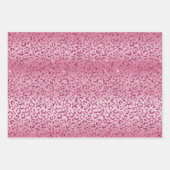 Girly Pink Glitzer Leopard Ombre Geschenkpapier Set (Vorderseite 3)