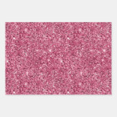 Girly Pink Glitzer Leopard Ombre Geschenkpapier Set (Vorderseite)