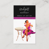 Girly Pink Glitzer Makeup Artist Friseur Salon Visitenkarte (Vorderseite)