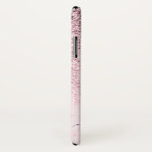 Girly Pink Glitzer Marble Foto Script Name Case-Mate iPhone Hülle (Hinten/Rechts)