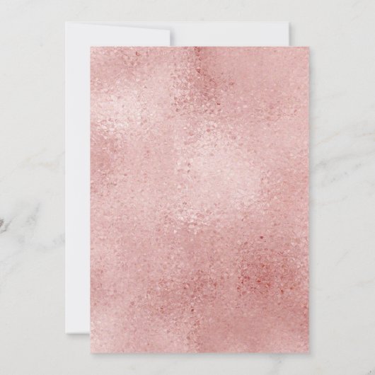 Girly pink Glitzer Moderner, stilvoller 40. Geburt (Rückseite)