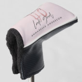 Girly pink Glitzer Moderner, stilvoller 40. Geburt Golf Headcover (3/4 Vorderseite)