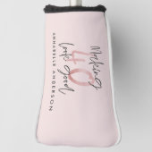 Girly pink Glitzer Moderner, stilvoller 40. Geburt Golf Headcover (Rotieren 90)
