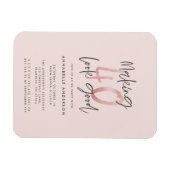 Girly pink Glitzer Moderner, stilvoller 40. Geburt Magnet (Horizontal)